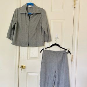 Profiles 2 piece set pant and zip up top